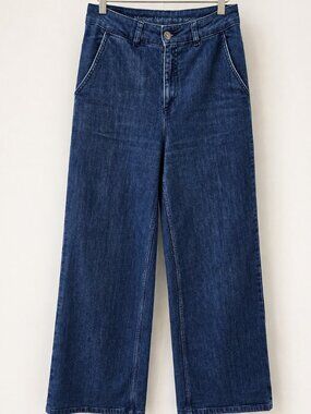 Sisley Italy Dark Wash Wide Leg Jeans Size 28